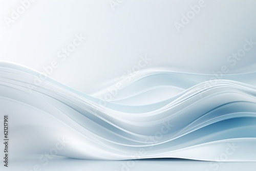 Serene and Pristine White Abstract Background Created with Generative AI