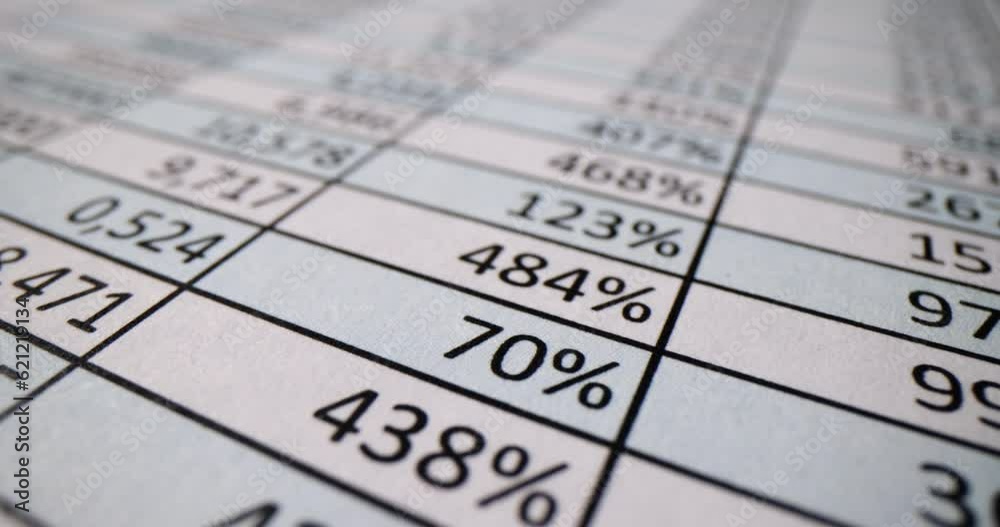 Spreadsheet documents with lots of numbers in report. Financial indicators in accounting report Spreadsheet documents with lots of numbers in report. Financial indicators in accounting report