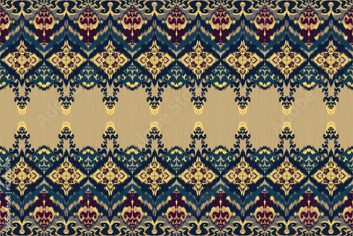 Seamless Asian fabric design used for interior decoration carpet.