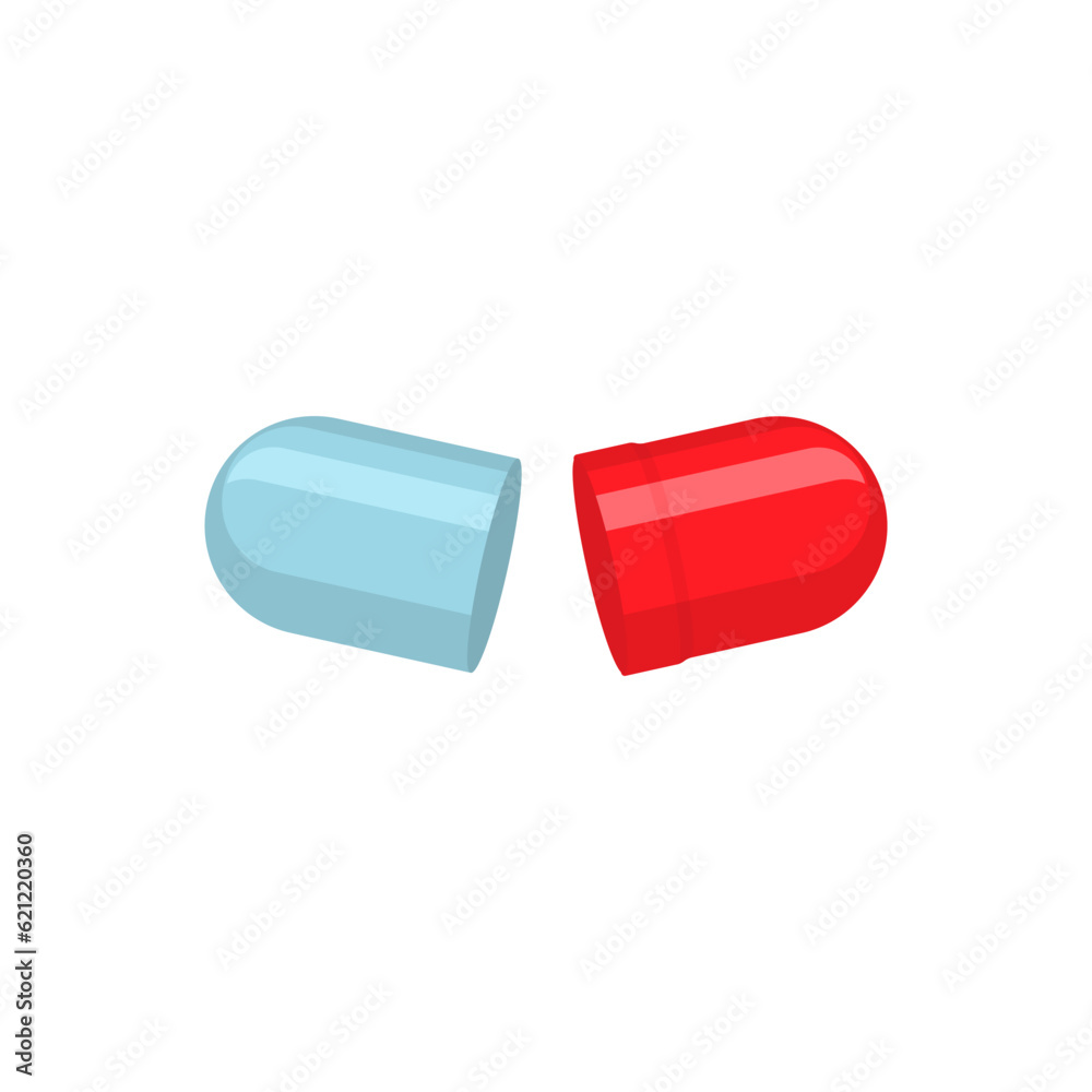 Medicine Capsule vector illustration in flat style design Medicine Capsule vector illustration in flat style design