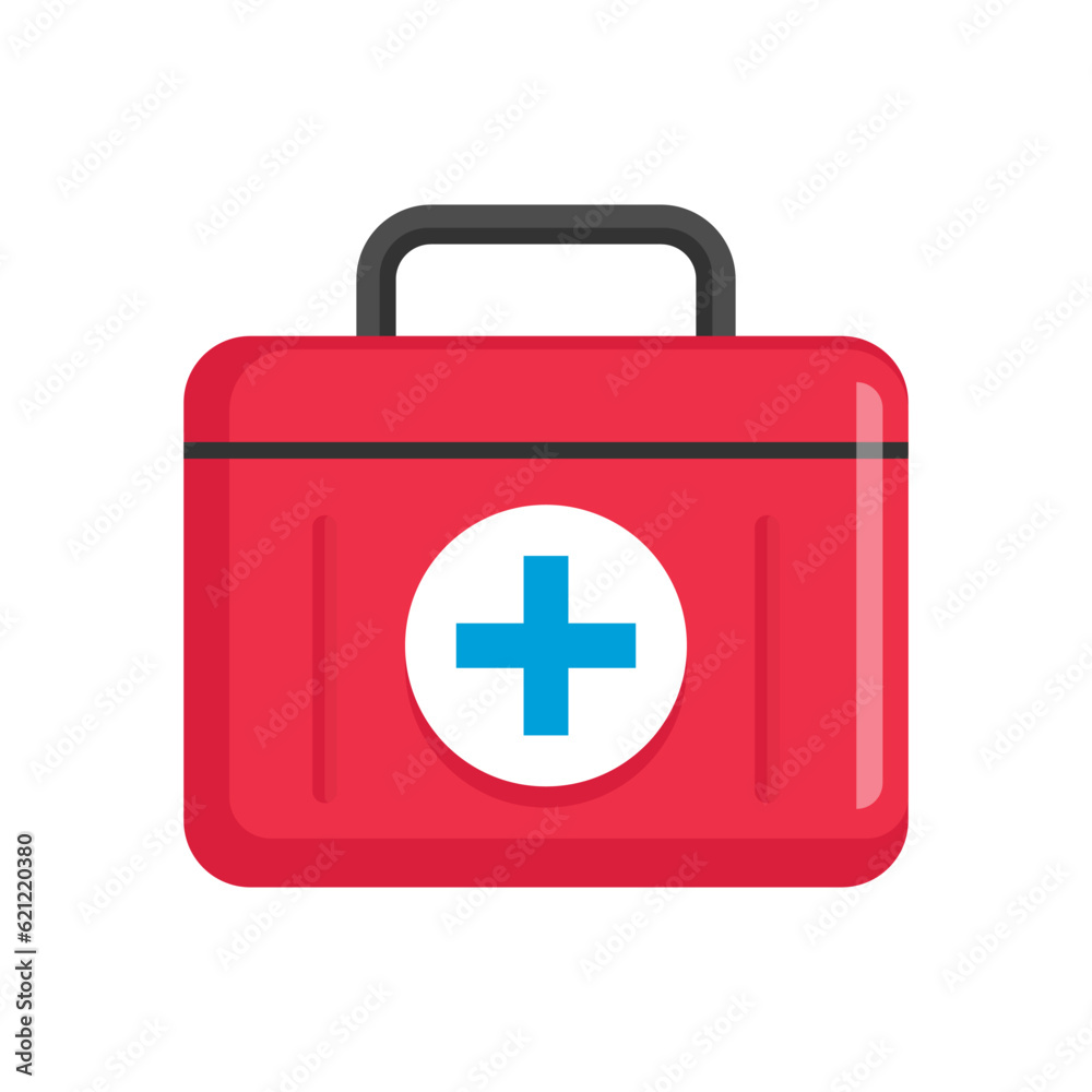 First aid kit box vector illustration in flat style design First aid kit box vector illustration in flat style design