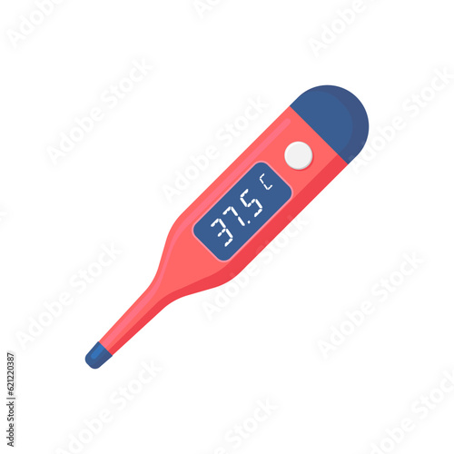 digital thermometer vector illustration in flat style design