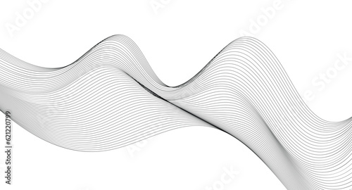 Line stripe pattern on white Wavy background. abstract modern background futuristic graphic energy sound waves technology concept design