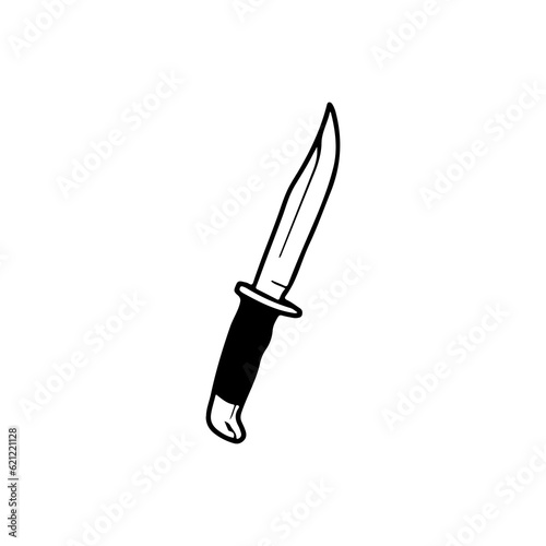 concept knife doodle vector illustration