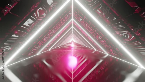 Space rhombus VJ loop traveling background tube