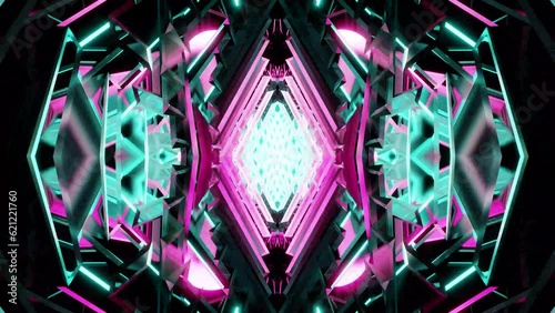 Crystal VJ loop background equalizer for party with blue and pink colores