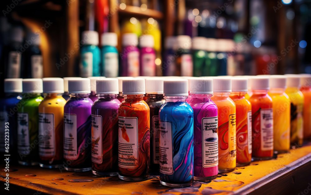 Vibrant Watercolor Paint Tubes. Generative Ai Vibrant Watercolor Paint Tubes. Generative Ai
