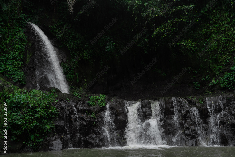 Fototapeta premium Tropical waterfall in Bali, Indonesia