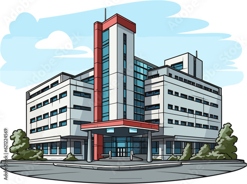 building in the city illustration 