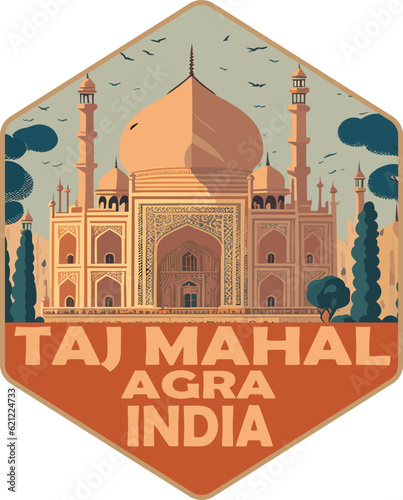 Taj Mahal simple Logo 