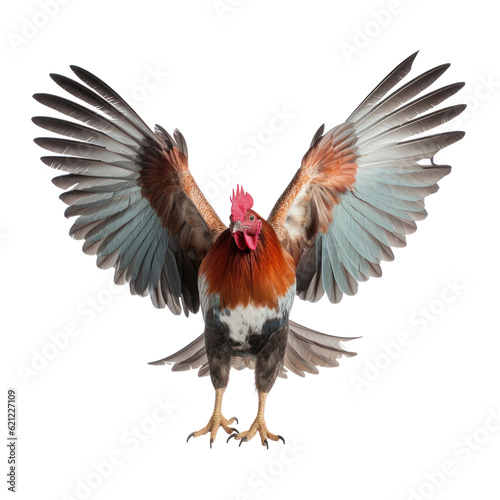 rooster isolated on transparent background cutout