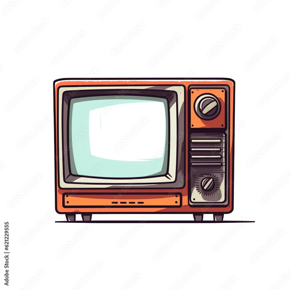 Vintage television cartoon vector illustration. World Television Day. illustration