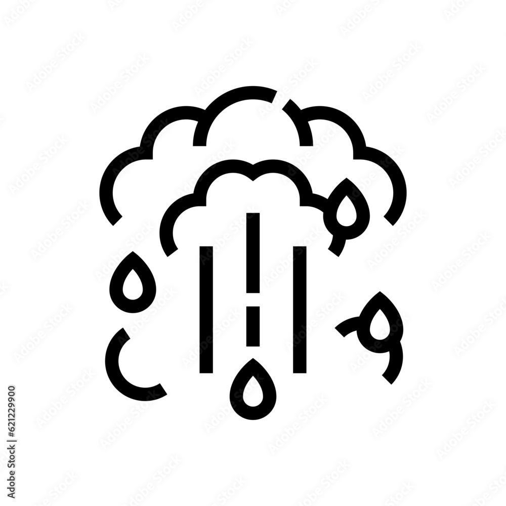 water vapor outline icon