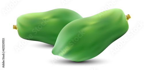 green Papaya Vector Art 