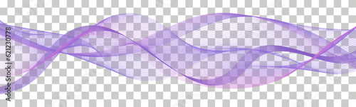 Undulate wave swirl swoosh. Synthwave abstract color flow, purple and pink twisted lines, dynamic movement twirl wave. Transparent isolated border curve, techno style vector illustration