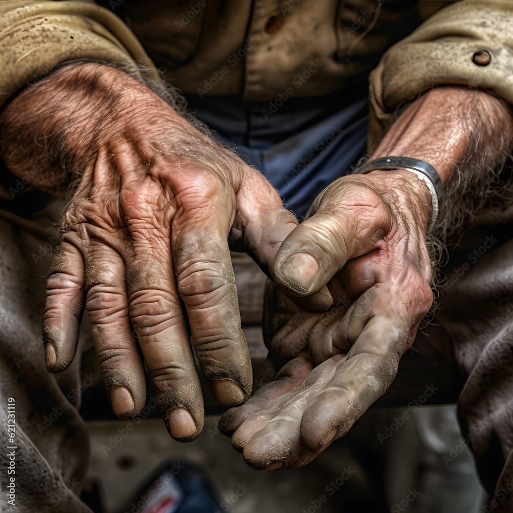 Fototapeta premium Hands of a worker