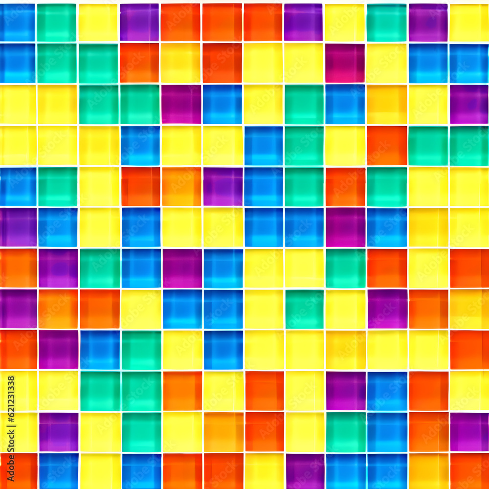 Mosaic tiles colorful ,Generative AI Mosaic tiles colorful ,Generative AI