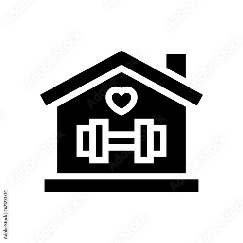 home gym glyph icon