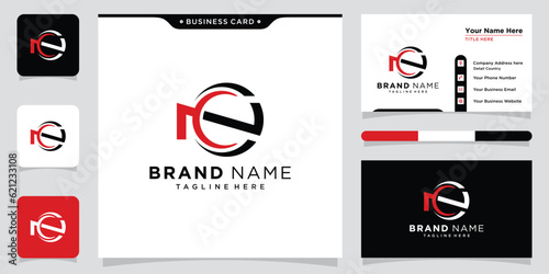 Alphabet letters Initials Monogram logo NC, CN