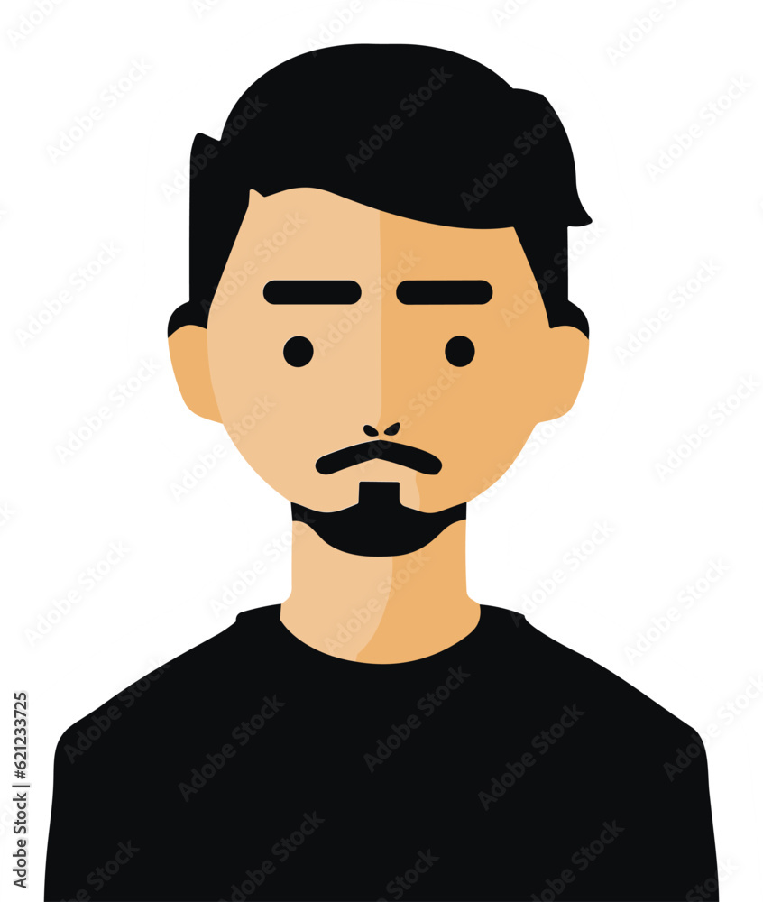 Cartoon man with a goatee Cartoon man with a goatee