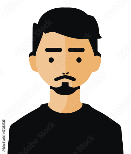 Cartoon man with a goatee