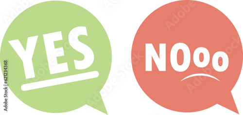 Yes or no Speech bubble vector image or clip art