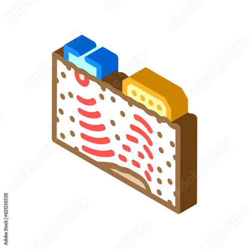 seismic surveying petroleum engineer isometric icon vector. seismic surveying petroleum engineer sign. isolated symbol illustration