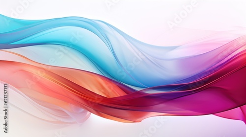 Abstract Colorful Light Wavy Background. Generative AI.