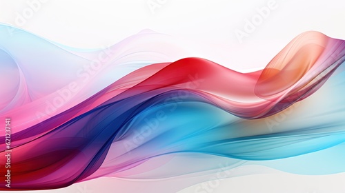 Abstract Colorful Light Wavy Background. Generative AI.