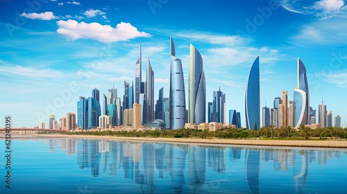 Discovering Kuwait City: A Skyline of Skyscrapers and Architectural Wonders. Generative AI