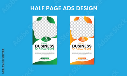 Corporate business half page template design Flyer design for business, a4 size half page one side Corporate flyer design