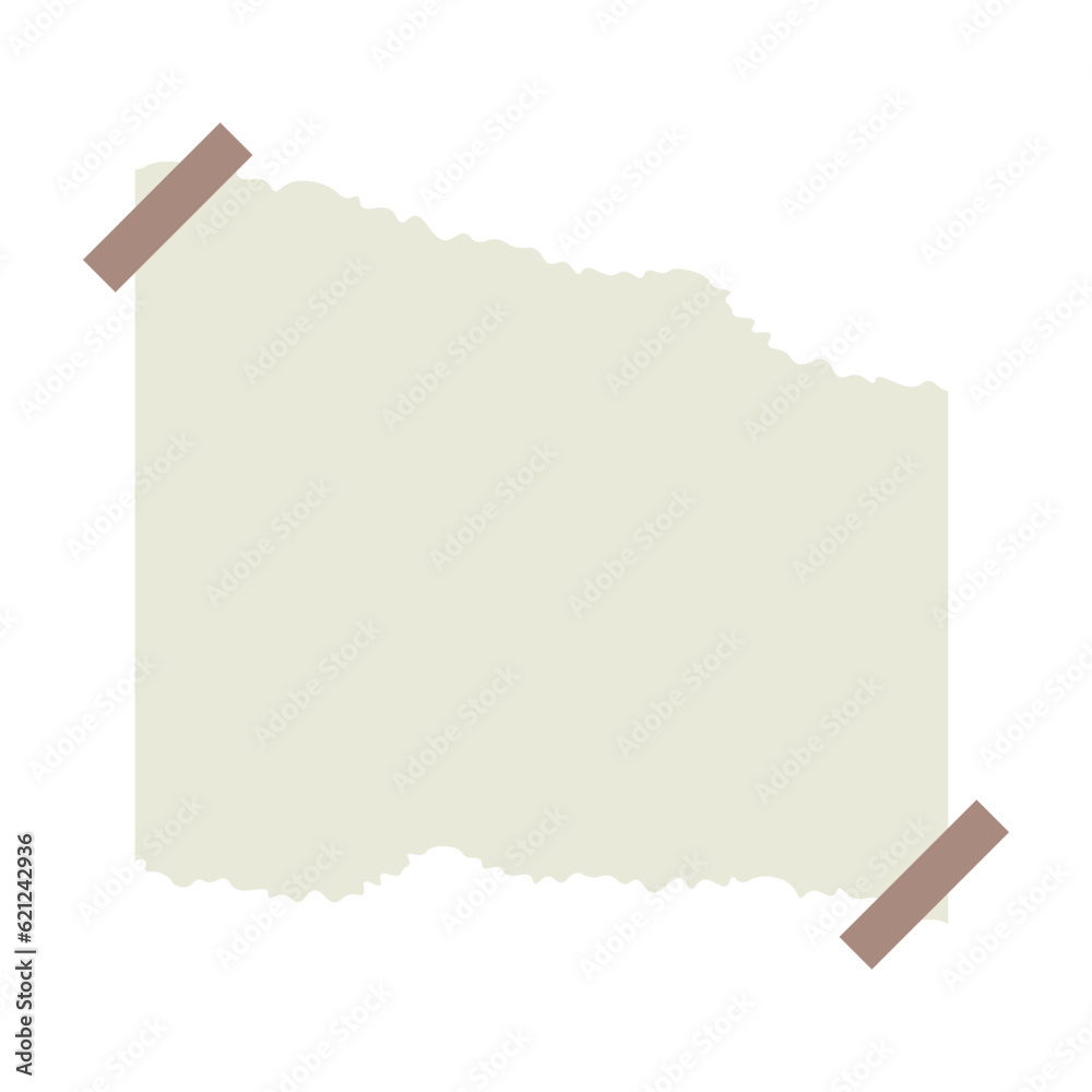 Torn Paper With Ribbons Collection For Templates Design Elements