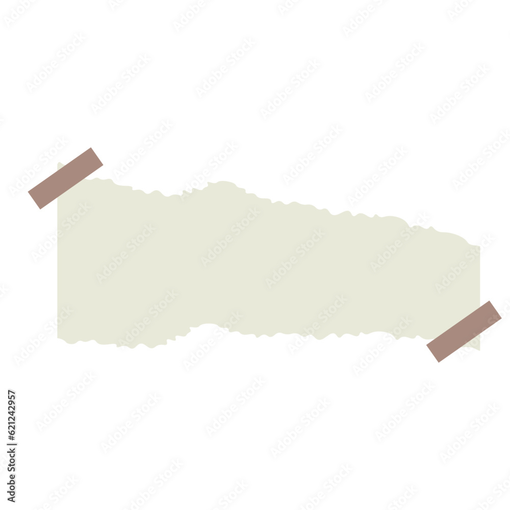Torn Paper With Ribbons Collection For Templates Design Elements