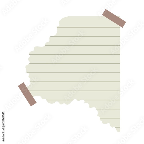Torn Paper With Ribbons Collection For Templates Design Elements