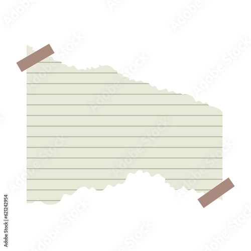 Torn Paper With Ribbons Collection For Templates Design Elements