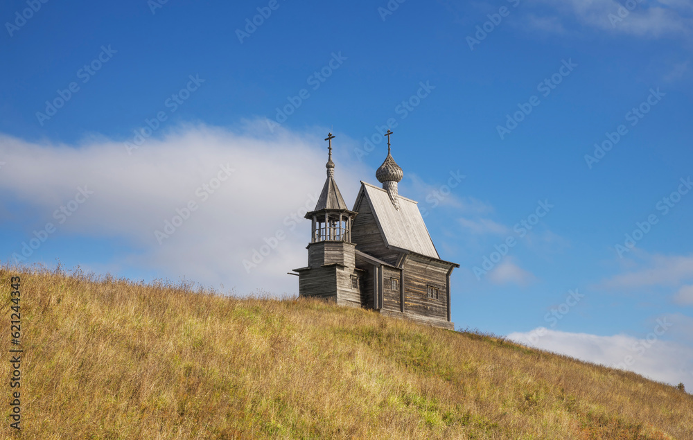 Chapel of St. Nicholas Wonderworker in Vershinino village. Kenozersky National Park.  Plesetsky district. Arkhangelsk oblast. Russia