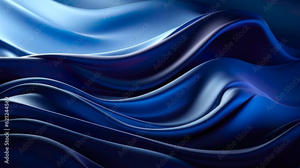 Beautiful abstract fluid dark blue gradient background. Wave pattern. 8k best resolution