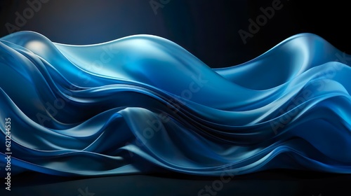 Beautiful abstract fluid dark blue gradient background. Wave pattern. 8k best resolution