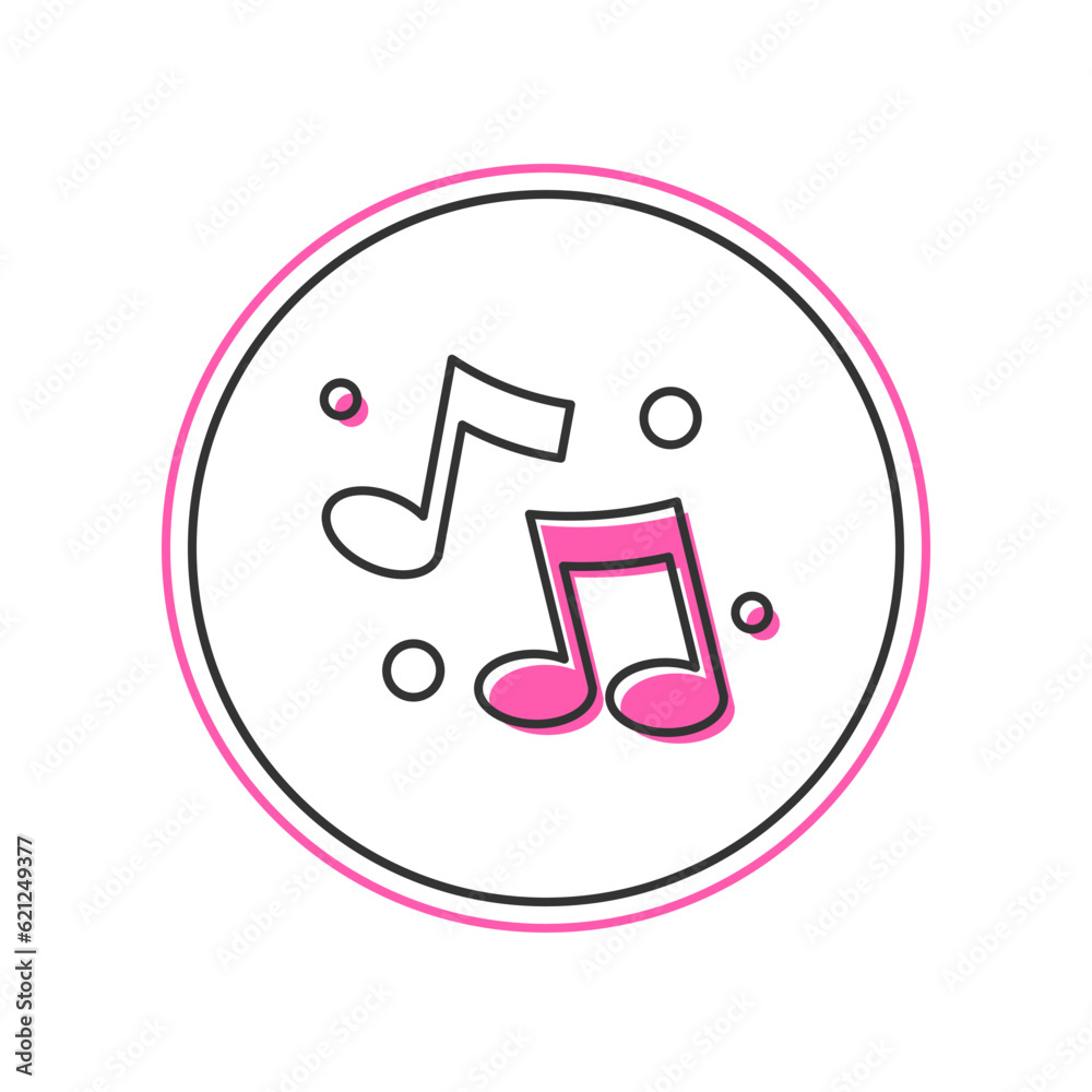 Filled outline Music note, tone icon isolated on white background. Vector Filled outline Music note, tone icon isolated on white background. Vector