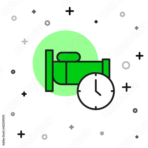 Filled outline Time to sleep icon isolated on white background. Sleepy zzz. Healthy lifestyle. Vector