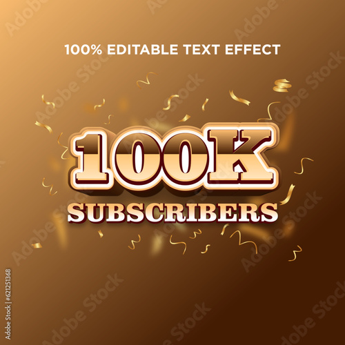 100k subs editable text