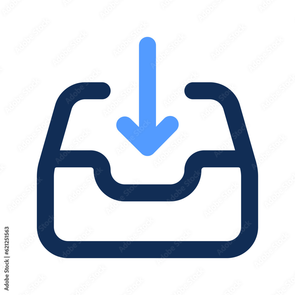 inbox outline color icon inbox outline color icon