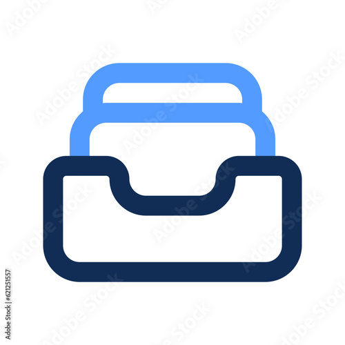 file cabinet outline color icon