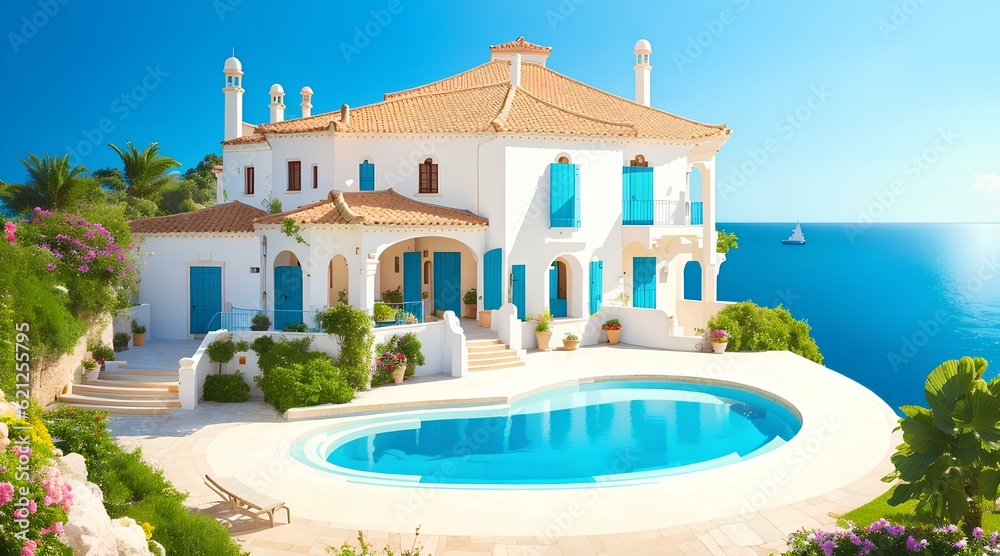 pool in a hotel resort