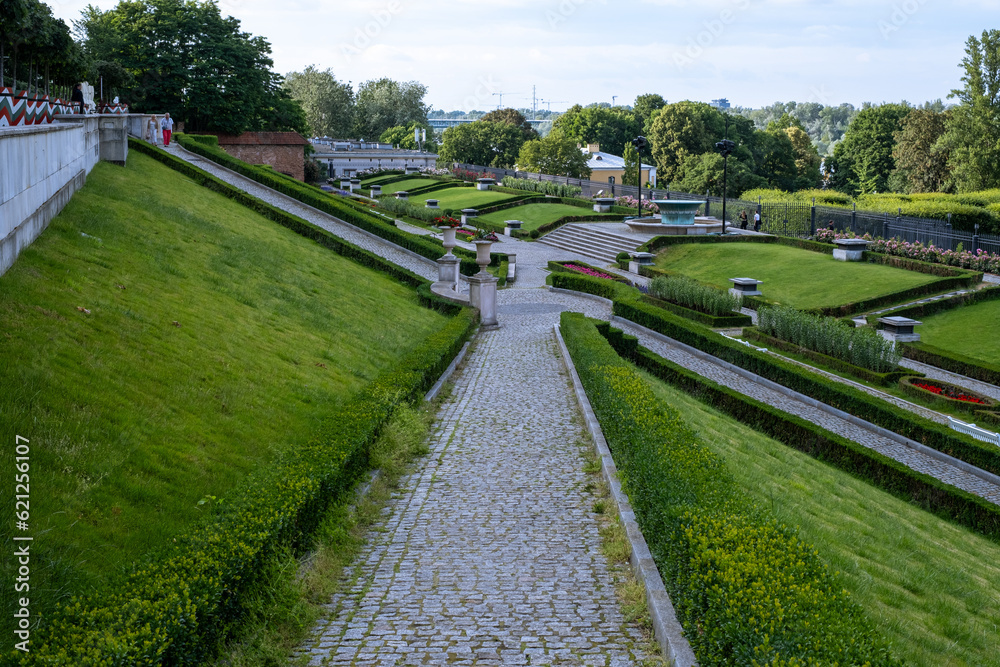 Gardens of the Royal Castle in Warsaw, Poland