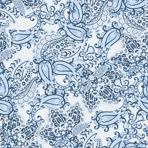 Paisley vector pattern. seamless vintage floral background