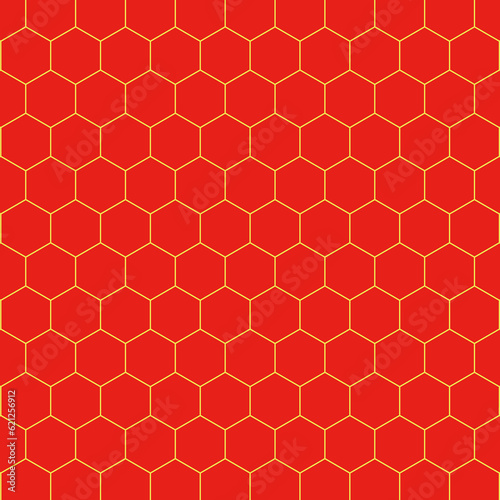 亀甲模様　赤×黄　M　2