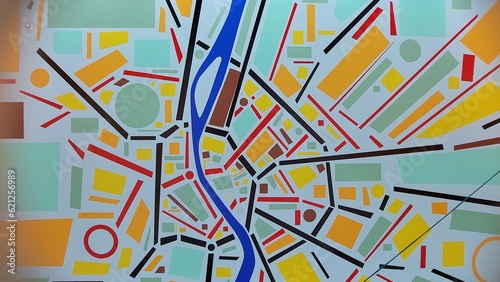 Map of Budapest Hungary. 