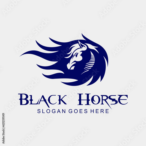 Horse Logo. Horse Vector Design template emblem mascot illustration