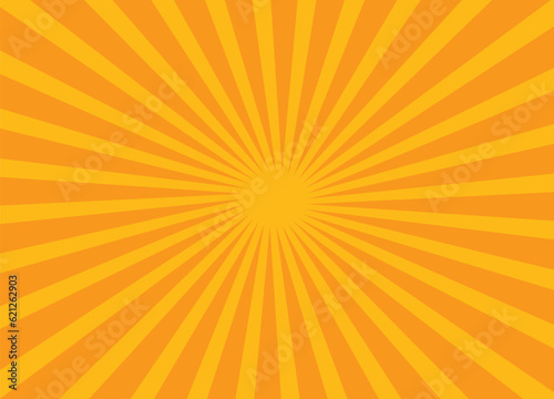 Background design. Sun rays Retro vintage style on yellow background